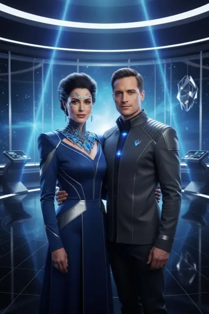 KI-Stil Alien Diplomats — Beispielbild der KI-Fotobox