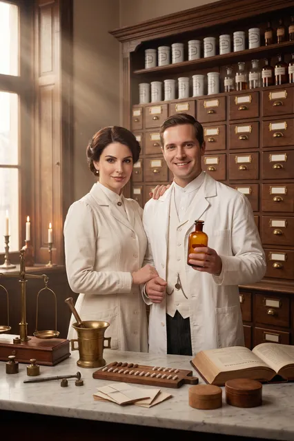 KI-Stil Historische Apotheke — Beispielbild der KI-Fotobox