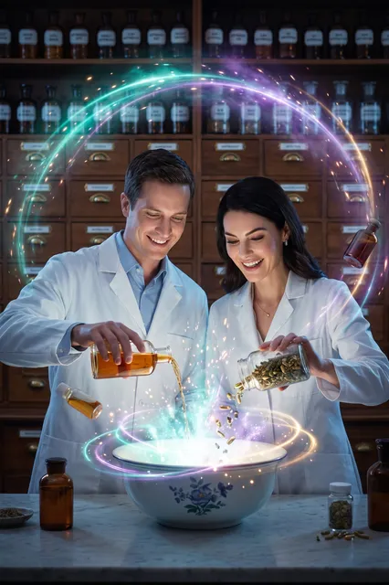 KI-Stil Zauber-Apotheke — Beispielbild der KI-Fotobox