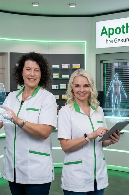 KI-Stil Apotheke 2050 — Beispielbild der KI-Fotobox