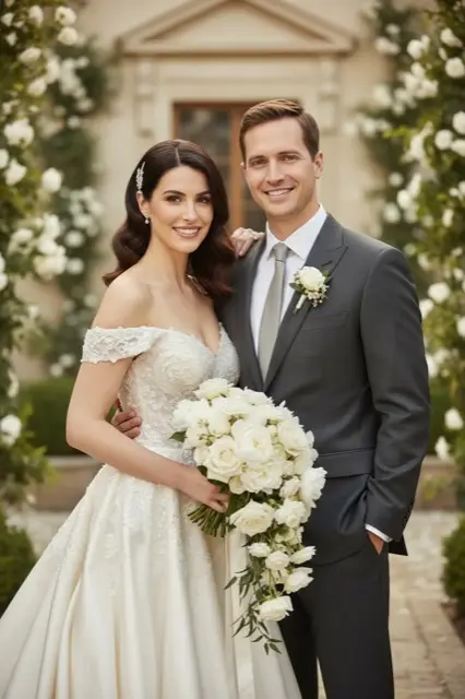 KI-Verwandlung im Stil Bridal Editorial