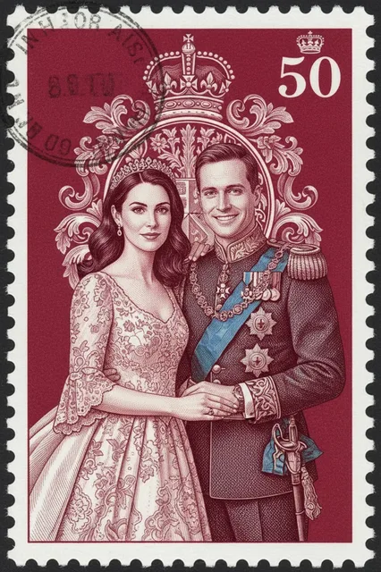 KI-Verwandlung im Stil Briefmarke