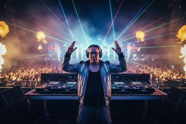 KI-Stil DJ Mainstage — Beispielbild der KI-Fotobox