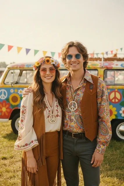 KI-Verwandlung im Stil Hippie 70er