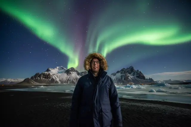 KI-Stil Island Polarlicht — Beispielbild der KI-Fotobox