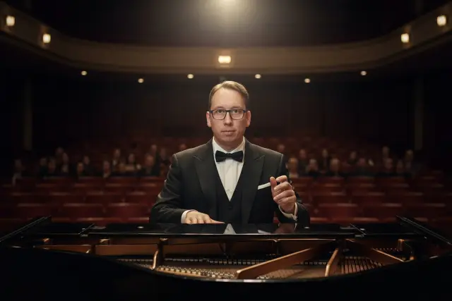 KI-Stil Konzert-Pianist — Beispielbild der KI-Fotobox