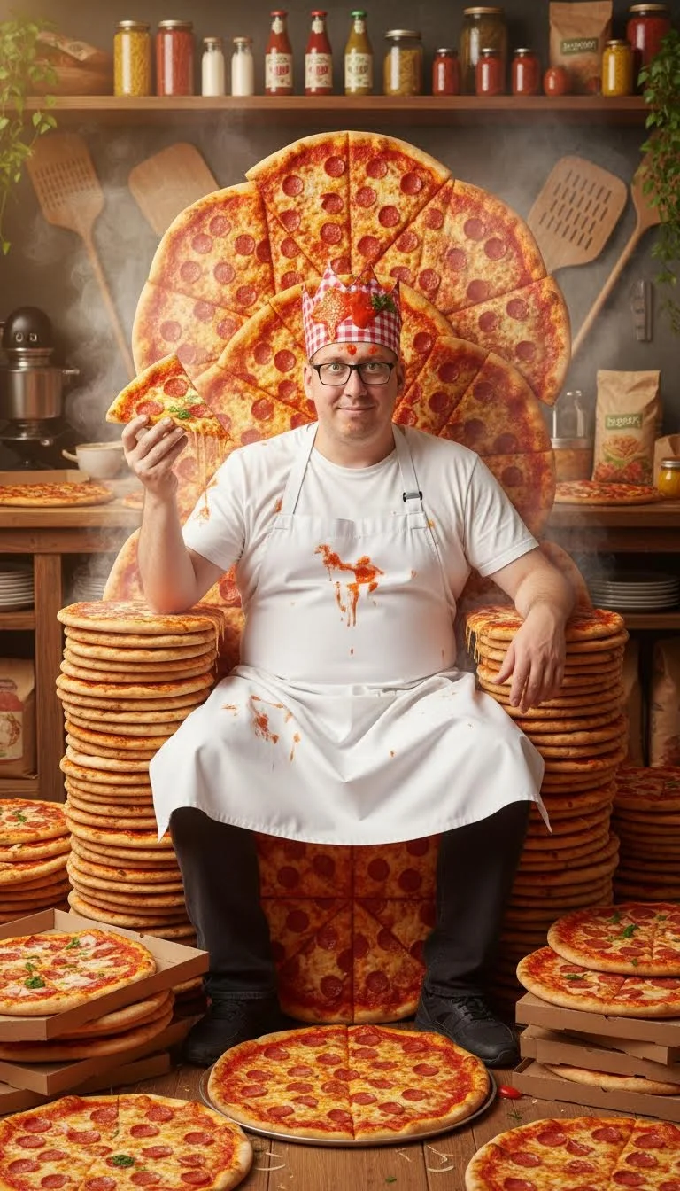 KI-Stil Pizza Palast — Beispielbild der KI-Fotobox