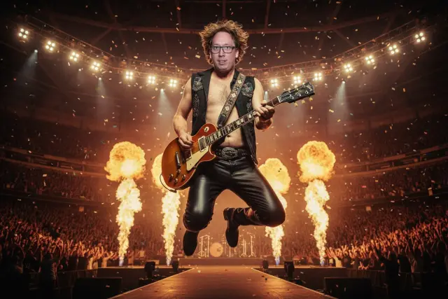 KI-Stil Rockstar Stadium — Beispielbild der KI-Fotobox