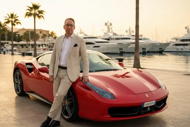 KI-Stil Supercar Monaco — Beispielbild der KI-Fotobox