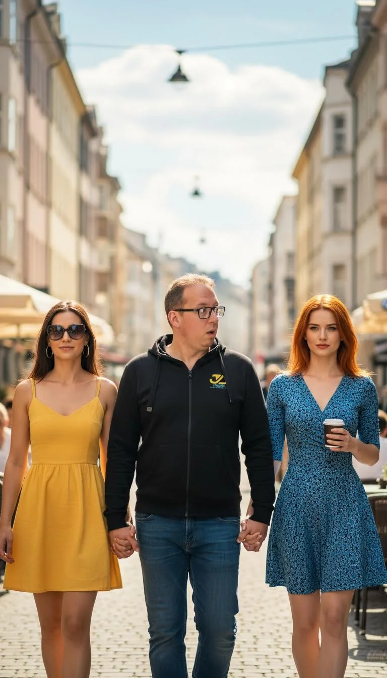 KI-Stil Distracted BF — Beispielbild der KI-Fotobox