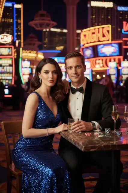 KI-Verwandlung im Stil Vegas Night