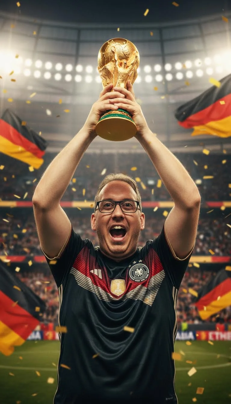 KI-Stil Fußball-Champion — Beispielbild der KI-Fotobox